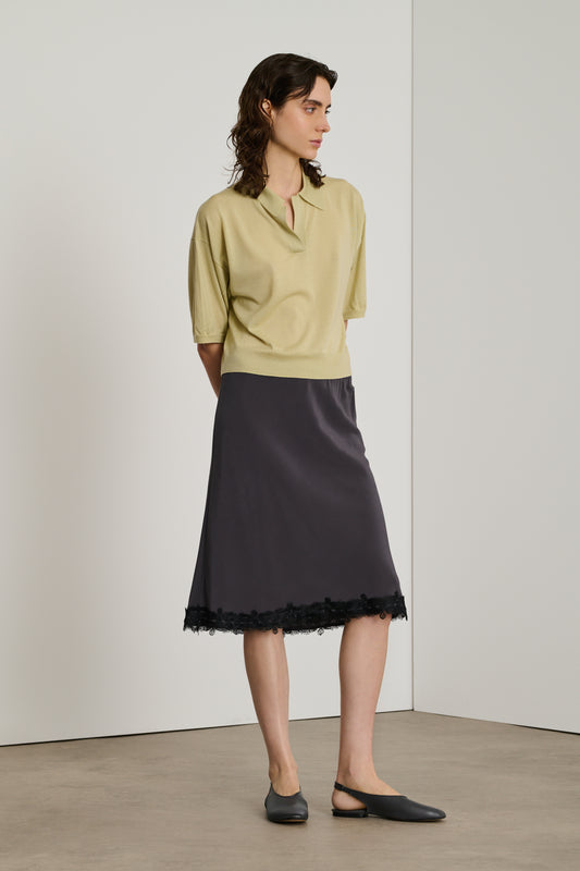 Polo Elton - Sauge - Laine - Femme