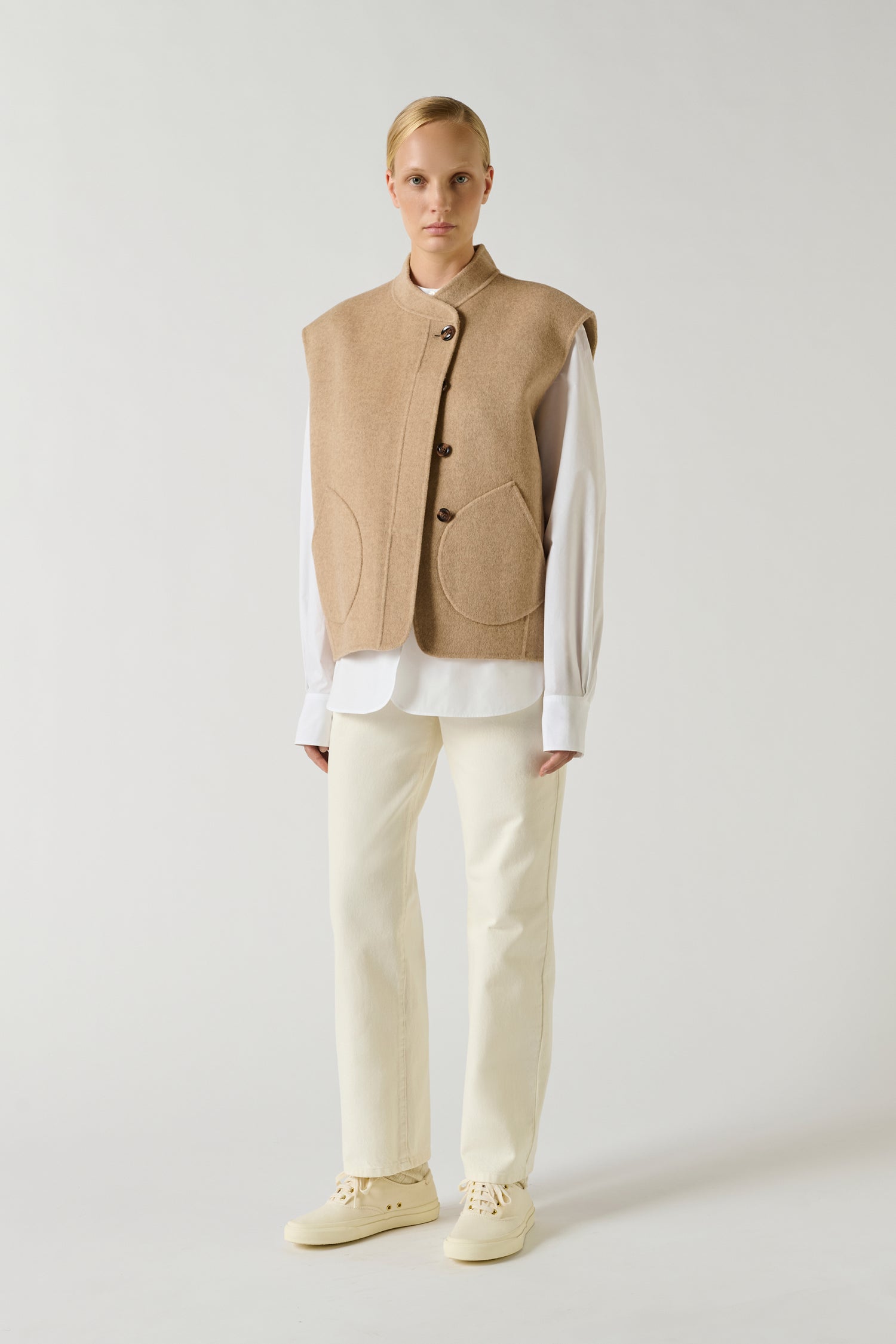 Blouson Adeline - Beige Chiné - Laine - Femme