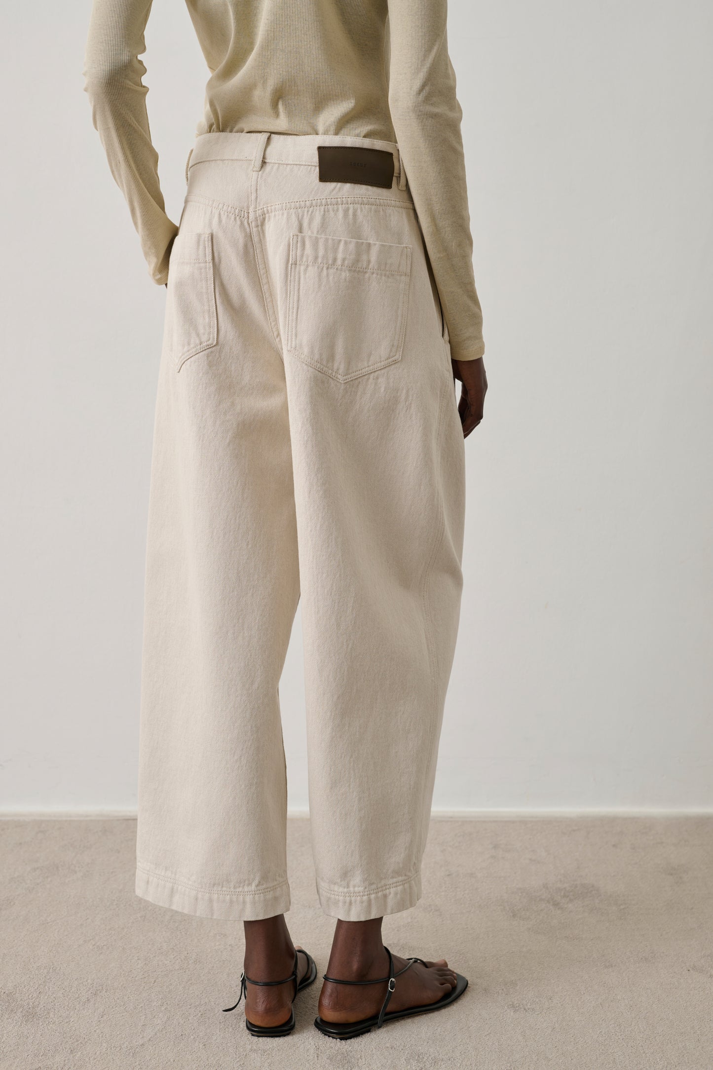 Pantalon Clovis - Blanc Grès - Coton - Femme