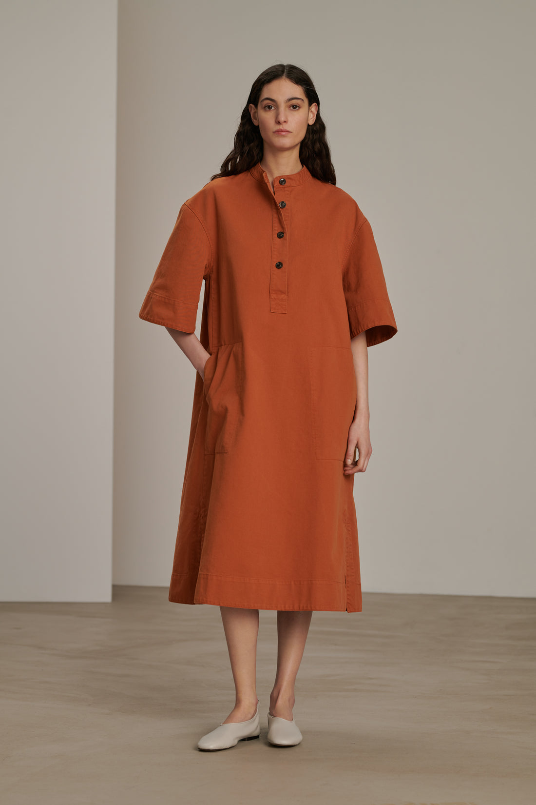 Robe Brook - Orange - Coton - Femme